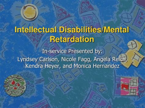 PPT Intellectual Disabilities Mental Retardation PowerPoint