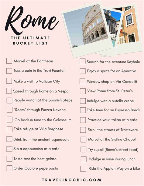 Things You Must Do In Rome Italy Traveling Chic