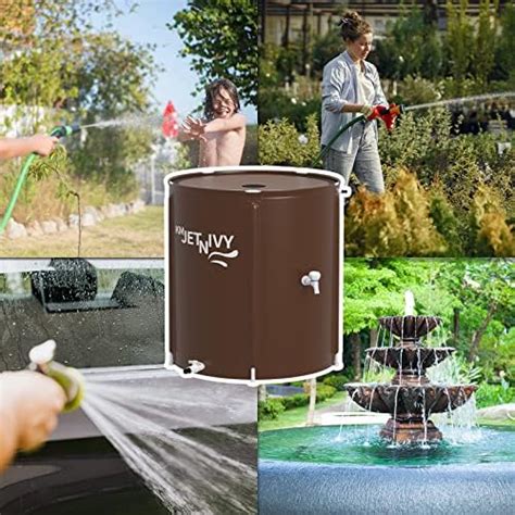 KMJETNIVY Rain Barrel 50G Anti Collapse Collapsible Rainwater