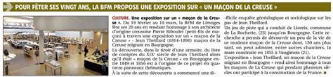 Le Populaire Haute Vienne Une Exposition Sur Un Ma On De La Creuse