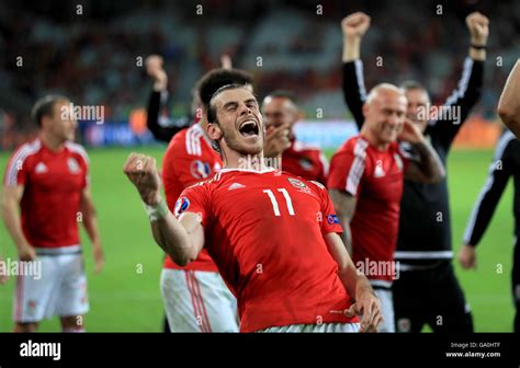 Wales Gareth Bale Celebrates Victory In The Uefa Euro 2016 Quarter