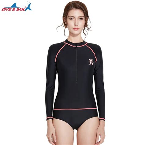 Women S Sport Rash Guard Dive Skin Suit Swimming Snorkeling Diving