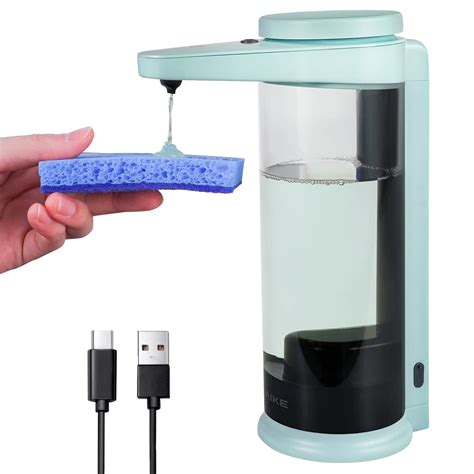 AIKE Touchless Automatic Soap Dispenser, Rechargeable, Handsfree, Electric Liquid Dispenser for ...