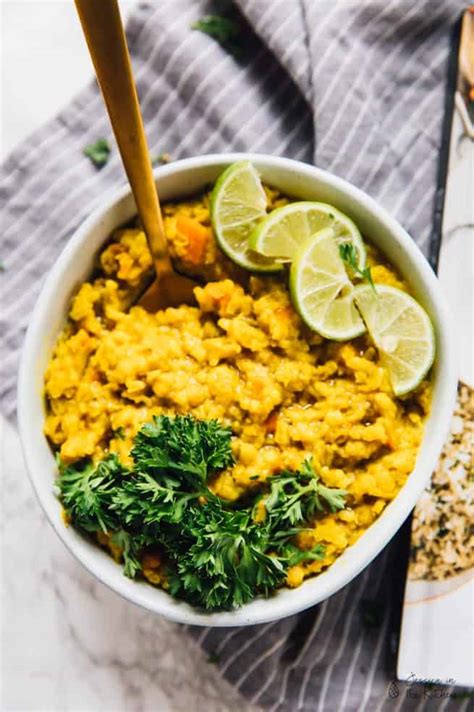 Vegan Coconut Curry Lentil Soup Jessica In The Kitchen