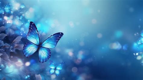 Premium Photo Blue Butterfly Flying Through The Air