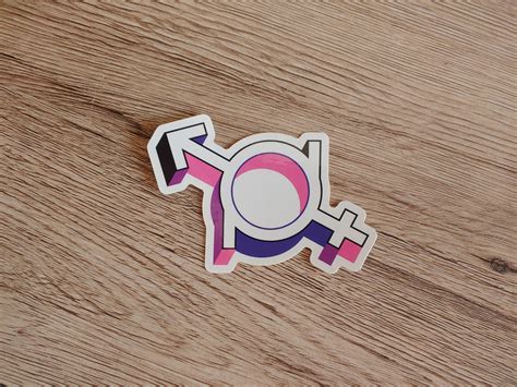 Genderfluid Pride Symbol Sticker Etsy