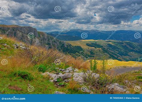 Montenegro National Park Durmitor Mountains And Clouds Panorama