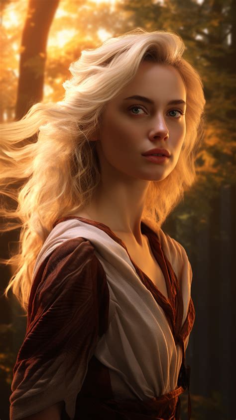 35 year old blonde woman in a magical faierie fores Mẫu anh Người mẫu