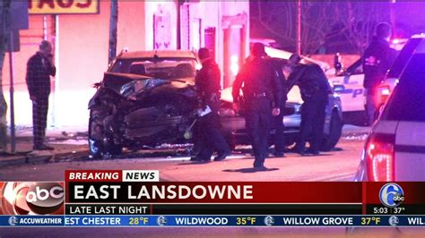 Police Chase Leads To Crash In East Lansdowne Delaware County 6abc