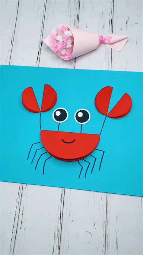 Easy Diy Crafts For Kids Cute Paper Crab Diy Tutorial Hand Crafts For