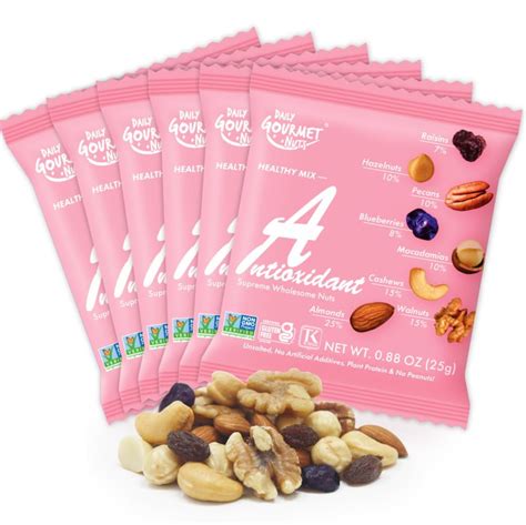 Daily Gourmet Nuts - Unsalted Mixed Nuts Snack Packs/Individually ...