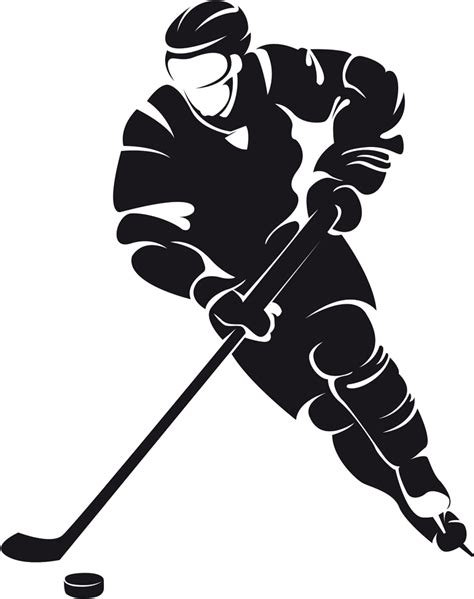 Ice Hockey Silhouette PNG Clipart Background PNG Play