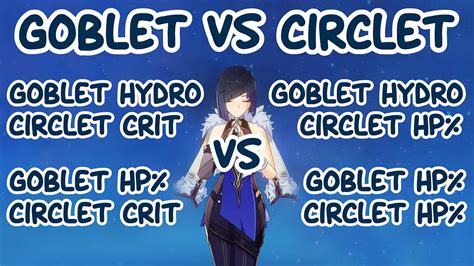 Yelan Goblet Vs Circlet Comparison Goblet Hydro Vs Hp Circlet Crit