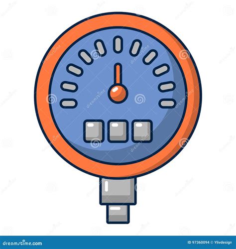 Water Meter Icon Cartoon Style Stock Vector Illustration Of