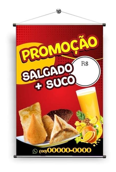 Banner Salgado E Suco Parcelamento Sem Juros