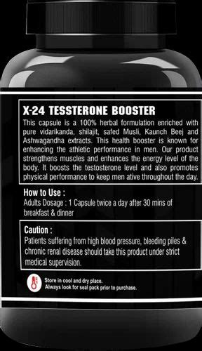 X 24 Testosterone Booster Supplement Men Capsule Increase Sexual