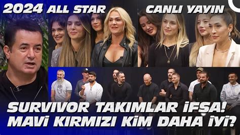 SURVIVOR ALL STAR 2024 TAKIMLAR İFŞA OLDU ACUN ILICALI CANLI YAYIN