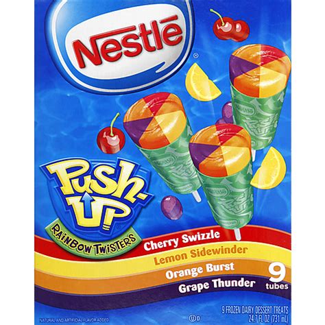 Push Up Push Up Rainbow Twisters Assorted Non Dairy Ice Cream