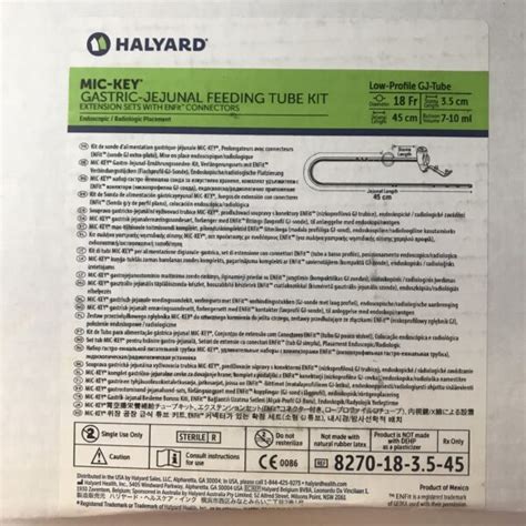 Halyard Mic Key Gastric Jejunal Feeding Tube Kit