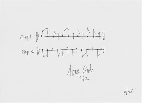 Steve Reich 'Clapping Music' Autograph | Cantaloupe Music