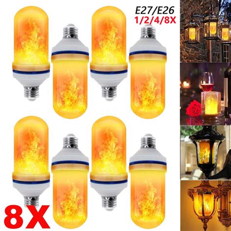 1248pcs Led Dynamic Flame Effect Fire Light Bulb Creative Flickering