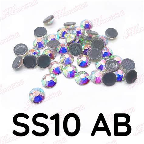 Crystal Hotfix Iron On Rhinestones Batu Manik Tampal Rainbow Colour