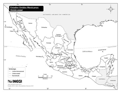 Mapa De M Xico Con Nombres Y Capitales