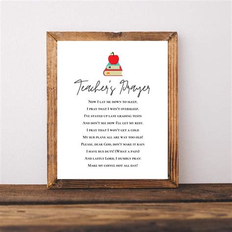 Teacher's Prayer Print, Prayer Printable, Christian Printable, Teacher ...