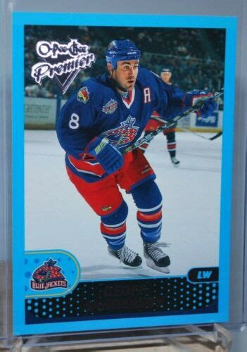 2001 02 O Pee Chee Premier Parallel 242 Geoff Sanderson Columbus Blue