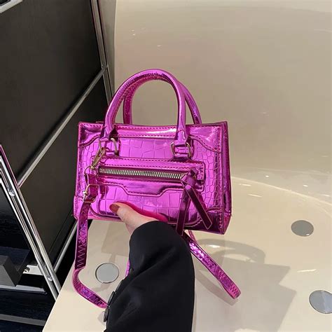 Bolso Elegante De Plata L Ser Para Mujer Mini Bolsos De Hombro Tipo