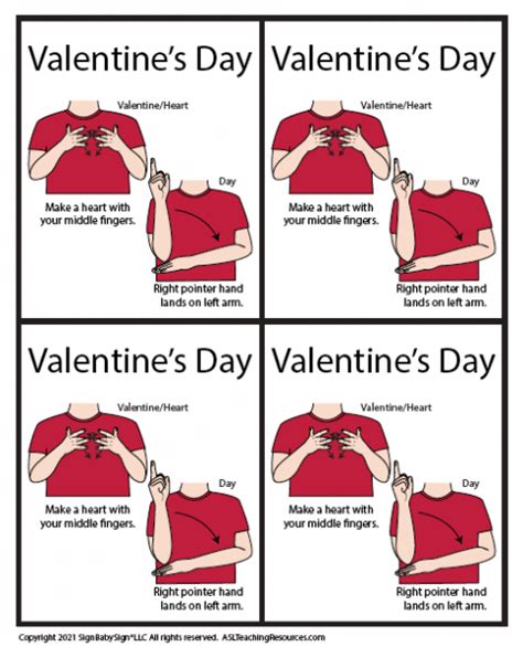 Wall Charts Book Valentines Day Asl Teaching Resources