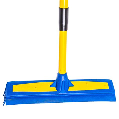 Smart Broom® 12 Upright Multi Purpose Squeegee Broom Blueyellow Wte