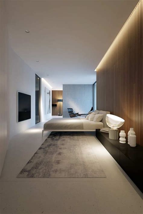 modern-bedroom-with-wooden-panel-wall