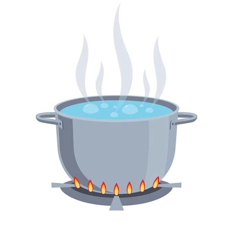 Premium Vector Boiling Water In Pan Design Vector Flat Isolated