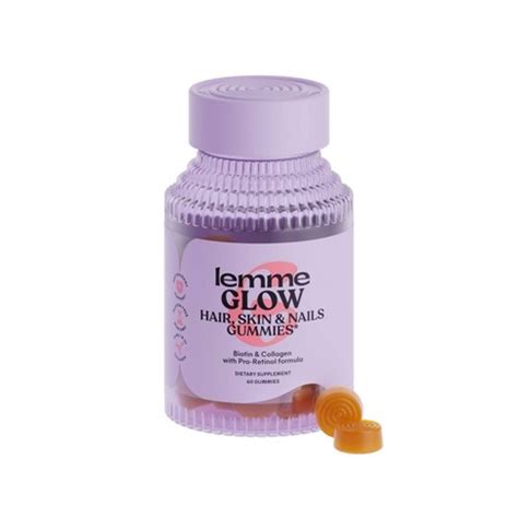 Lemme Glow Collagen Hair Skin & Nails Gummies - 60ct : Target