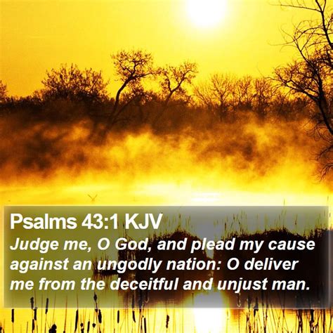 Psalms 431 Kjv Judge Me O God And Plead My Cause Against An