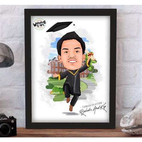 Jual Sketsa Karikatur Wajah Bingkai Ukuran A X Cm Shopee