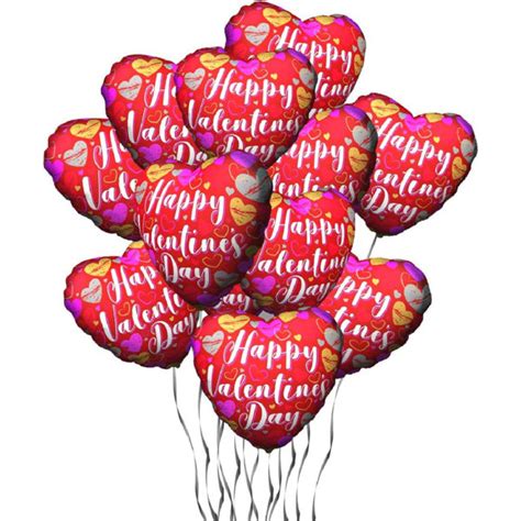 Pmu Heart Shaped Valentines Day Balloons 18 Inch Mylar Textured Hearts