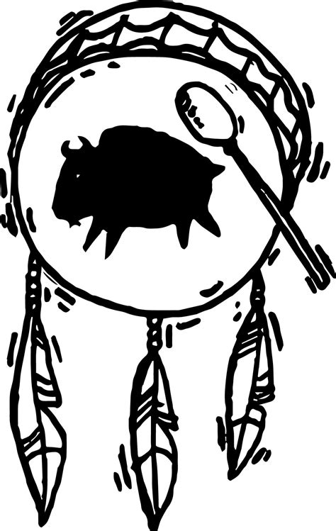 Nice Native American Art Native American Drum Coloring Page Native