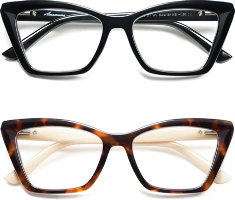 Amomoma 2 Pack Trendy Stylish Reading Glasses For Women