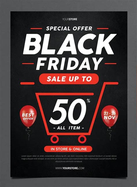 Black friday flyer template psd – Artofit