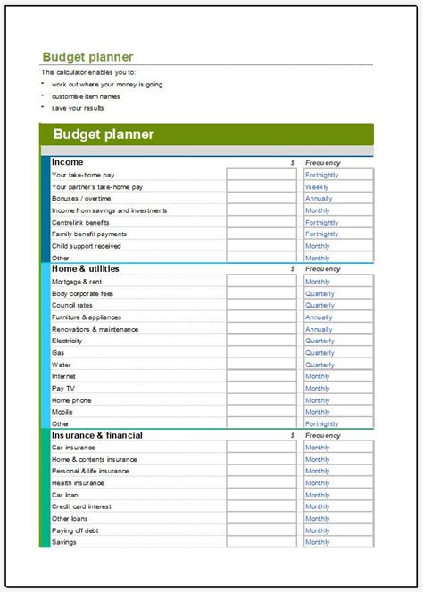 √ Free Printable Excel Budget Template | Templateral | Budget template, Excel budget template ...