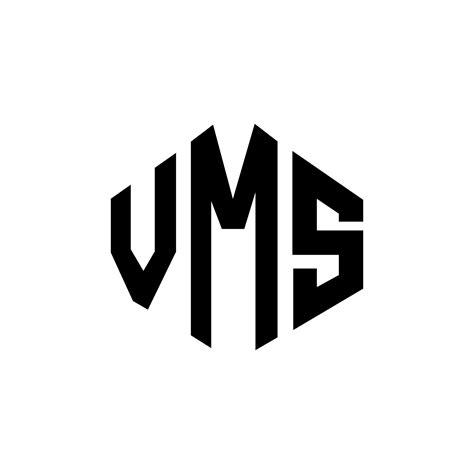 création de logo de lettre vms avec forme de polygone création de logo