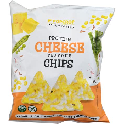 Popcrop Chipsuri Cu Proteina De Mazare Si Aroma De Branza Si Ceapa