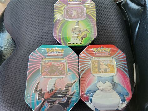 Pokemon Snorlax Darkrai And Mimikyu Tin Set Dollar General Exclusive