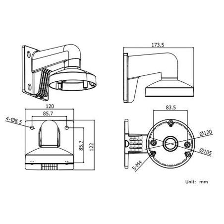 Hikvision Ds Zj Black Wall Bracket Junction Box Valid For