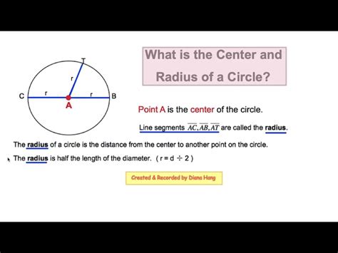 center radius diameter