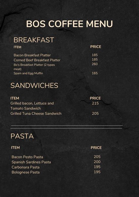 Bo’s Coffee Menu Prices Philippines 2024 [Updated] — All About ...