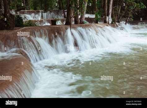 Views of Tad Sae Waterfall. Laos Stock Photo - Alamy