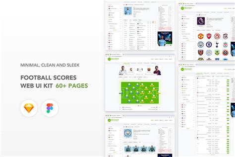 Free Ui Kit Football Scores Website Free Design Resources